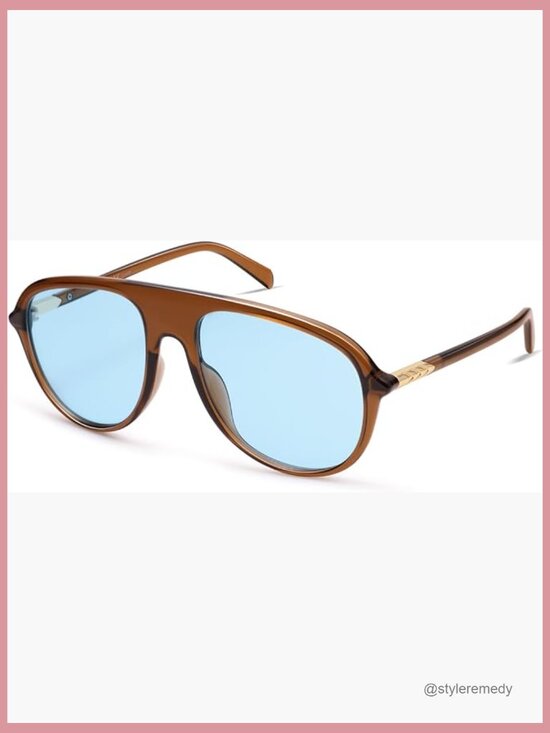Oversized Aviator Sunglasses Plastic Frame UV400 Protection main image 4